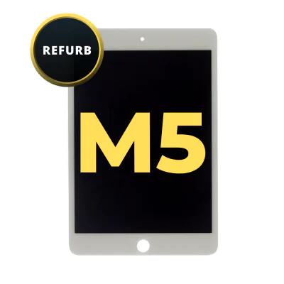 LCD and Digitizer Assembly for iPad Mini 5 (Sleep/Wake Sensor Pre-Installed) (Refurbished) White