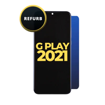 LCD and Digitizer Assembly for Moto G Play (2021) (XT2093) Blue (with Frame) (Refurbished)