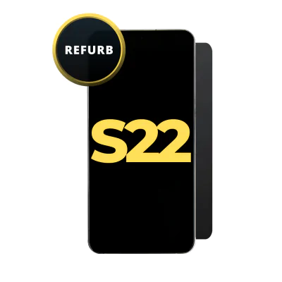 OLED and Digitizer Assembly for Samsung Galaxy S22 5G Phantom Black (With Frame) (Refurbished)