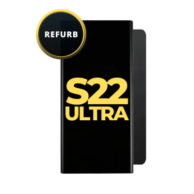 OLED and Digitizer Assembly for Samsung Galaxy S22 Ultra 5G Phantom Black (With Frame) (Refurbished)