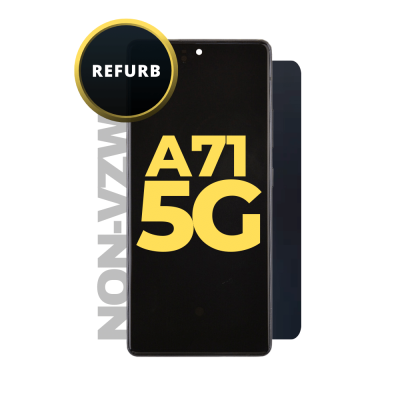 OLED and Digitizer for Samsung Galaxy A71 5G (A716U) Prism Cube Black (with Frame) (Except Verizon) (Refurbished)