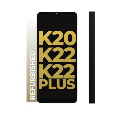 LCD and Digitizer Assembly for LG K20 (2020) / K22 / K22 Plus (K220) Black (with Frame) (Refurbished)