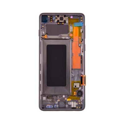 OLED and Digitizer Assembly for Samsung Galaxy S10 Prism Black (With Frame) (Refurbished)