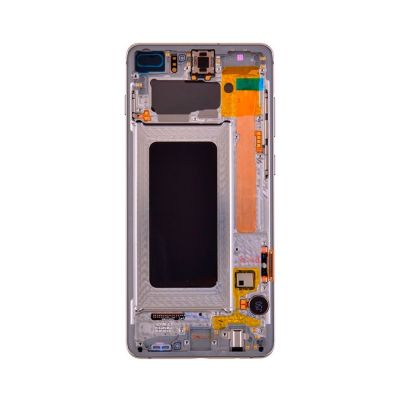 LCD and Digitizer Assembly for Samsung Galaxy S10 Plus Prism White (With Frame) (Aftermarket)