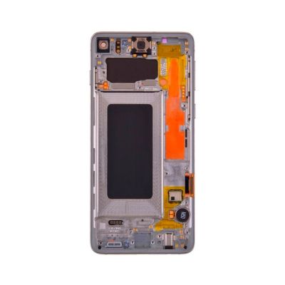 OLED and Digitizer Assembly for Samsung Galaxy S10 Prism White (With Frame) (Refurbished)