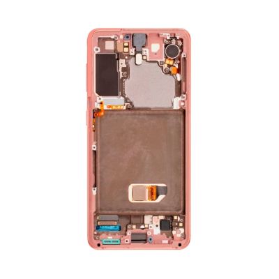 OLED and Digitizer Assembly for Samsung Galaxy S21 5G Phantom Pink (With Frame) (Antenna Transfer Required for Verizon) (Refurbished)