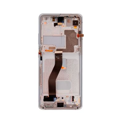 OLED and Digitizer Assembly for Samsung Galaxy S21 Ultra 5G Phantom Silver (With Frame) (Antenna Transfer Required for Verizon) (Refurbished)
