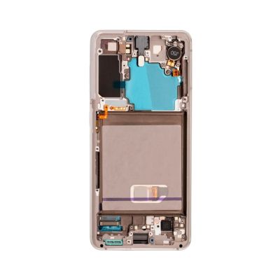 OLED and Digitizer Assembly for Samsung Galaxy S21 5G Phantom White (With Frame) (Antenna Transfer Required for Verizon) (Refurbished)