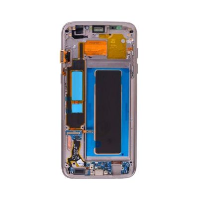 OLED and Digitizer Assembly for Samsung Galaxy S7 Edge Gold Platinum (With Frame) (Refurbished)