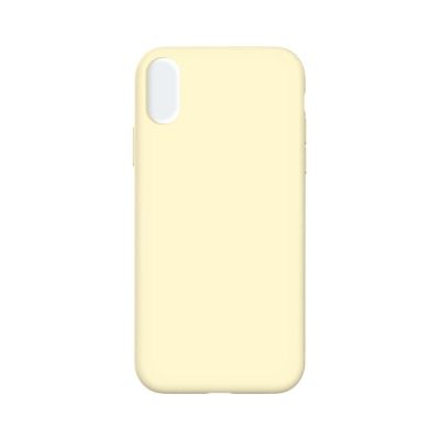 Silicone Phone Case for iPhone XS Max Light Yellow (No Logo)