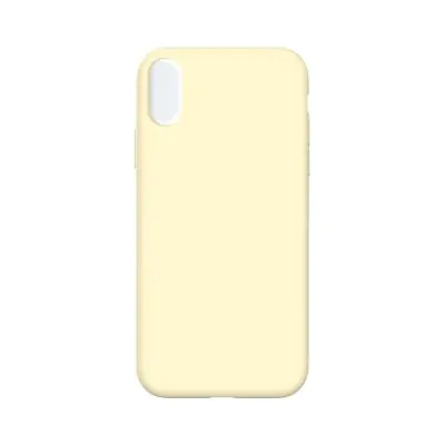 Silicone Phone Case for iPhone XS Max Light Yellow (No Logo)