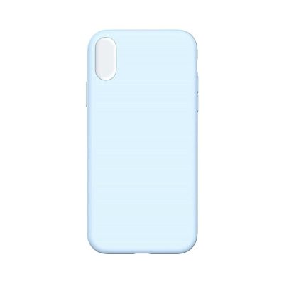 Silicone Phone Case for iPhone XR Light Blue (No Logo)