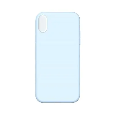 Silicone Phone Case for iPhone XR Light Blue (No Logo)
