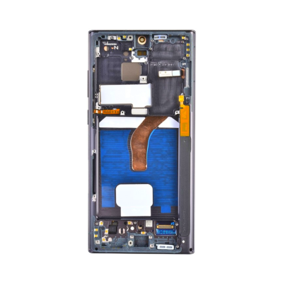 OLED and Digitizer Assembly for Samsung Galaxy S22 Ultra 5G Phantom Black (With Frame) (Refurbished)
