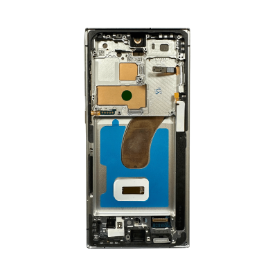 Oled and Digitizer Assembly for Samsung Galaxy S23 Ultra Cream (with Frame) (Refurbished)