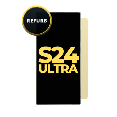 OLED and Digitizer Assembly for Samsung Galaxy S24 Ultra 5G Titanium Yellow (with Frame) (Refurbished)