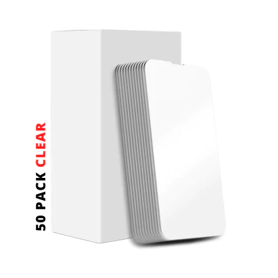 Unpackaged Tempered Glass for iPhone 16 Pro Max / 17 Pro Max (Pack of 50) (Clear)