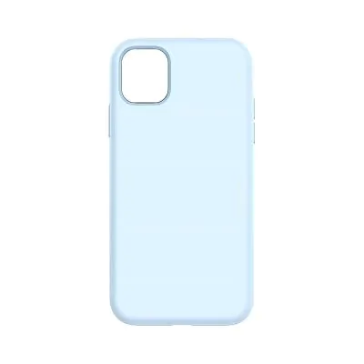 Silicone Phone Case for iPhone 15 Plus Light Blue (No Logo)