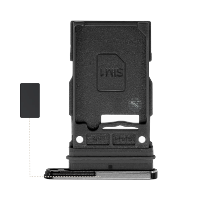 Single SIM Tray for Samsung Galaxy S23 Ultra Black