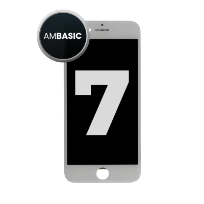 LCD and Digitizer Assembly for iPhone 7 (Steel Plate Pre-Installed) (Aftermarket) White