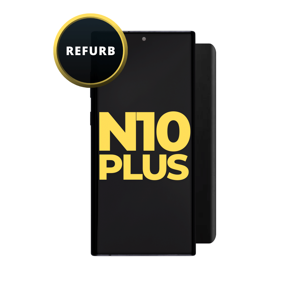 OLED and Digitizer Assembly for Samsung Galaxy Note 10 Plus 5G Aura Black (With Frame) (Refurbished)