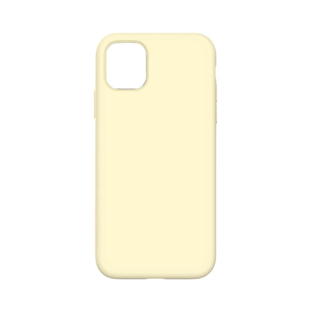 Silicone Phone Case for iPhone 13 Pro Light Yellow (No Logo)