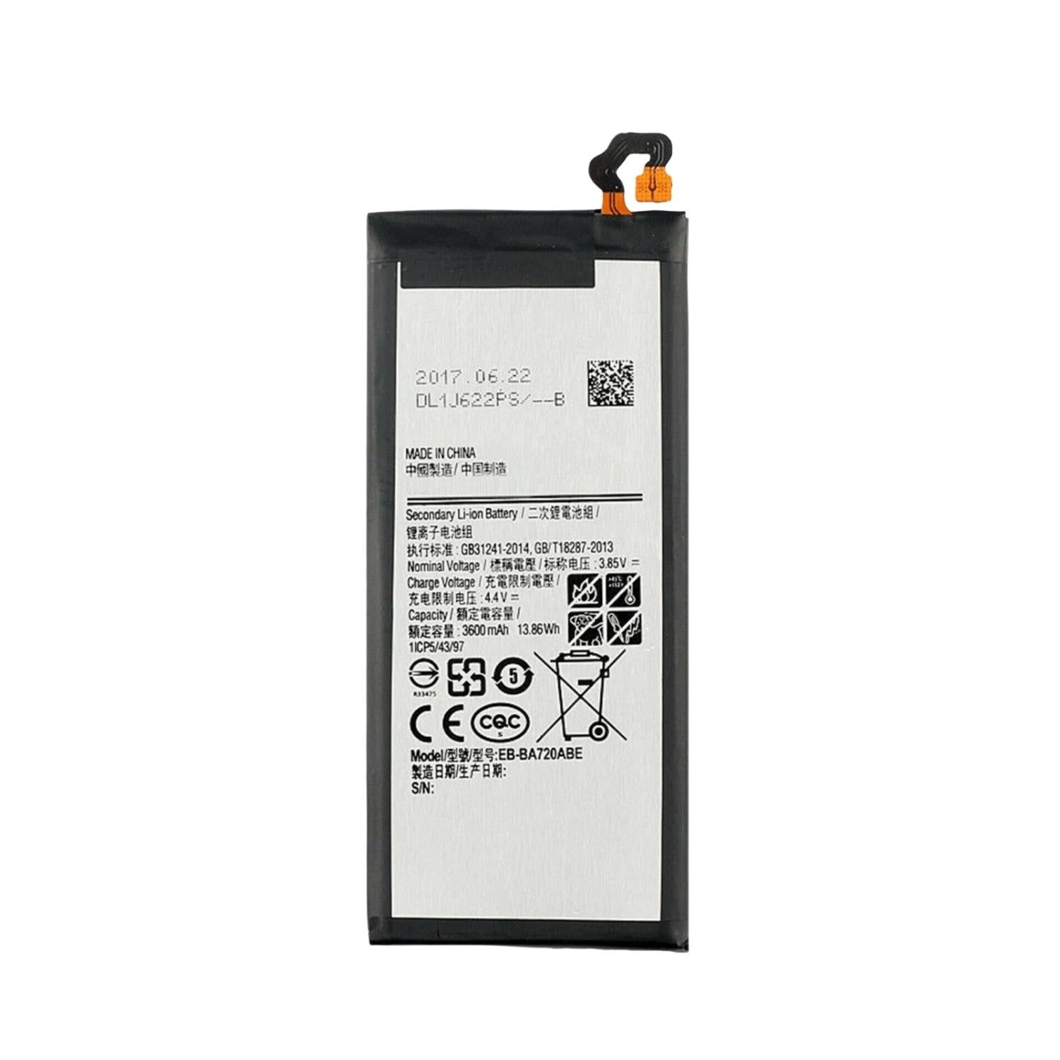 Replacement Battery For Samsung J7 Pro (J730) / A7 (A720) (EB-BA720ABE)