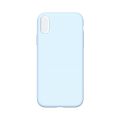 Silicone Phone Case for iPhone XS Max Light Blue (No Logo)