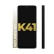 LCD and Digitizer Assembly for LG K41 Black (with Frame) (Refurbished)