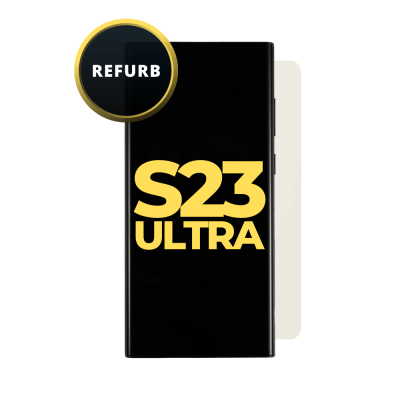 Oled and Digitizer Assembly for Samsung Galaxy S23 Ultra Cream (with Frame) (Refurbished)