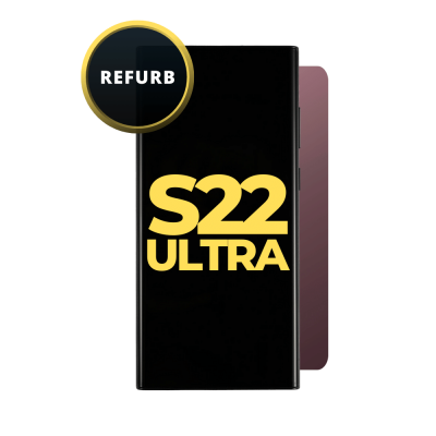 OLED and Digitizer Assembly for Samsung Galaxy S22 Ultra 5G  Burgundy (With Frame) (Refurbished)