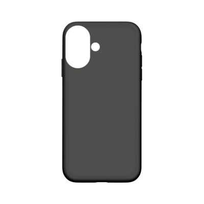 Silicone Phone Case for iPhone 16 Plus Black (No Logo)