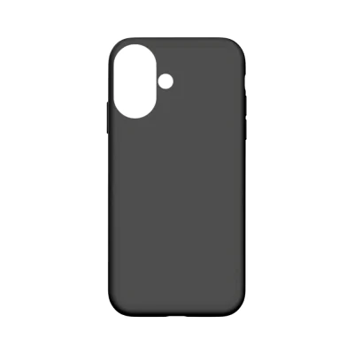 Silicone Phone Case for iPhone 16 Black (No Logo)