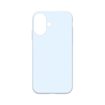 Silicone Phone Case for iPhone 16 Light Blue (No Logo)
