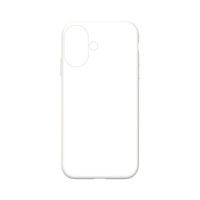 Silicone Phone Case for iPhone 16 White (No Logo)