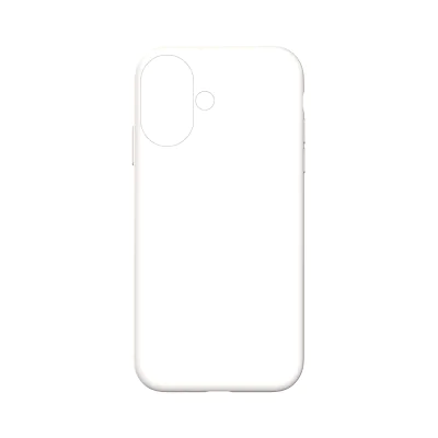 Silicone Phone Case for iPhone 16 White (No Logo)