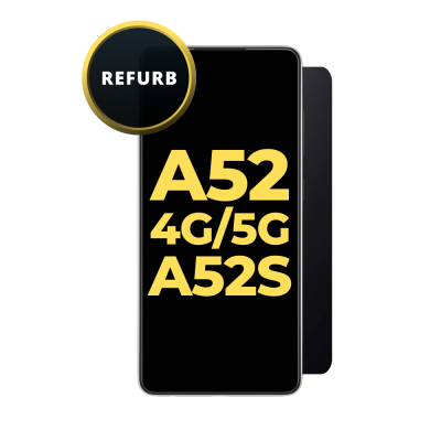 OLED and Digitizer Assembly for Samsung Galaxy A52 (A525) / A52 5G (A526) / A52s (A528) (with Frame) Black (Refurbished)