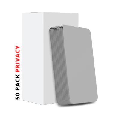 Unpackaged Tempered Glass for iPhone 13 / iPhone 13 Pro / iPhone 14 / iPhone 16e (Privacy) (Pack of 50)