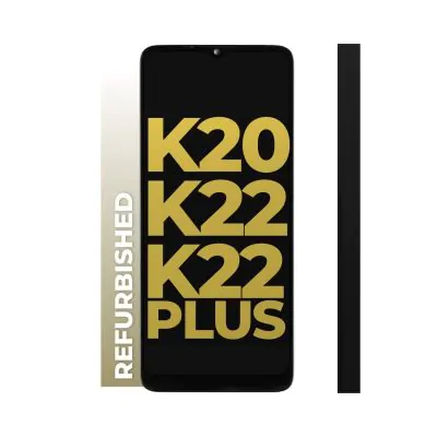 LCD and Digitizer Assembly for LG K20 (2020) / K22 / K22 Plus (K220) Black (with Frame) (Refurbished)