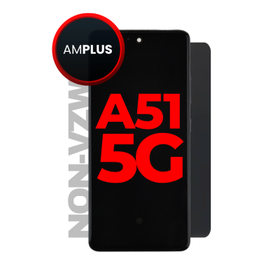 OLED and Digitizer Assembly for Samsung Galaxy A51 5G (A516) Black (with Frame) (Except Verizon) (Aftermarket)
