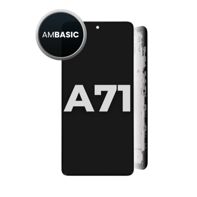 LCD and Digitizer Assembly for Samsung Galaxy A71 (A715) Black (with Frame) (Aftermarket)