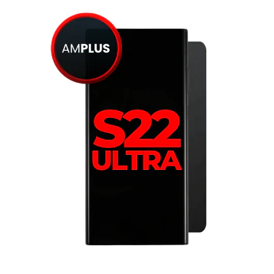 OLED and Digitizer Assembly for Samsung Galaxy S22 Ultra 5G Phantom Black (With Frame) (Aftermarket Plus / 120hz)