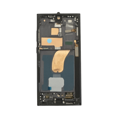 OLED and Digitizer Assembly for Samsung Galaxy S23 Ultra Black (with Frame) (Aftermarket Plus / 120hz)
