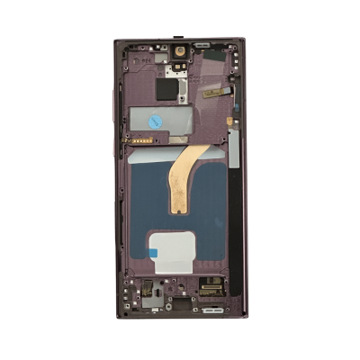 OLED and Digitizer Assembly for Samsung Galaxy S22 Ultra 5G  Burgundy (With Frame) (Aftermarket Plus / 120hz)