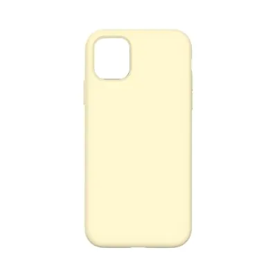 Silicone Phone Case for iPhone 12 / 12 Pro Light Yellow (No Logo)