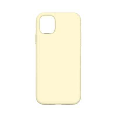 Silicone Phone Case for iPhone 13 Pro Max Light Yellow (No Logo)