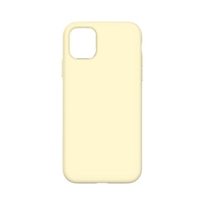 Silicone Phone Case for iPhone 12 Pro Max Light Yellow (No Logo)