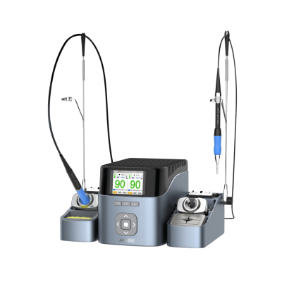 Dual Soldering Station with T245/T210/T115 Handles (200W) (T420D) (Aixun) (Only via Ground Shipping)