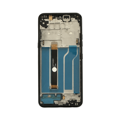 LCD and Digitizer Assembly for LG K51 / Q51 Black (with Frame) (Refurbished)