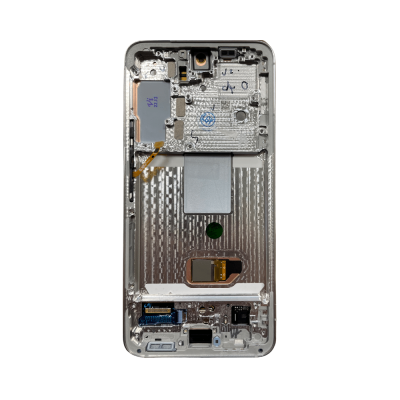 OLED and Digitizer Assembly for Samsung Galaxy S22 5G Phantom White (With Frame) (Refurbished)